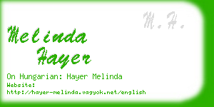 melinda hayer business card